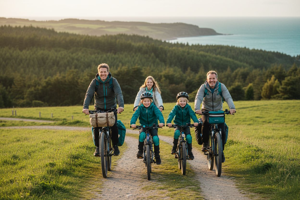 familie aktiv ferie cykling