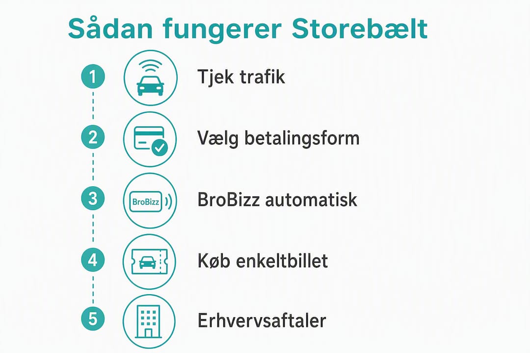 So funktioniert der Verkehr und die Bezahlung über die Storebælt-Brücke – eine Bildanleitung