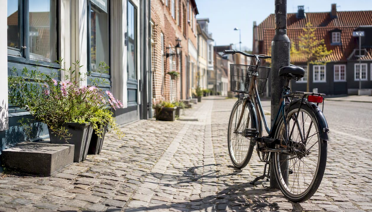 Nice street in the middle of Varde's town center