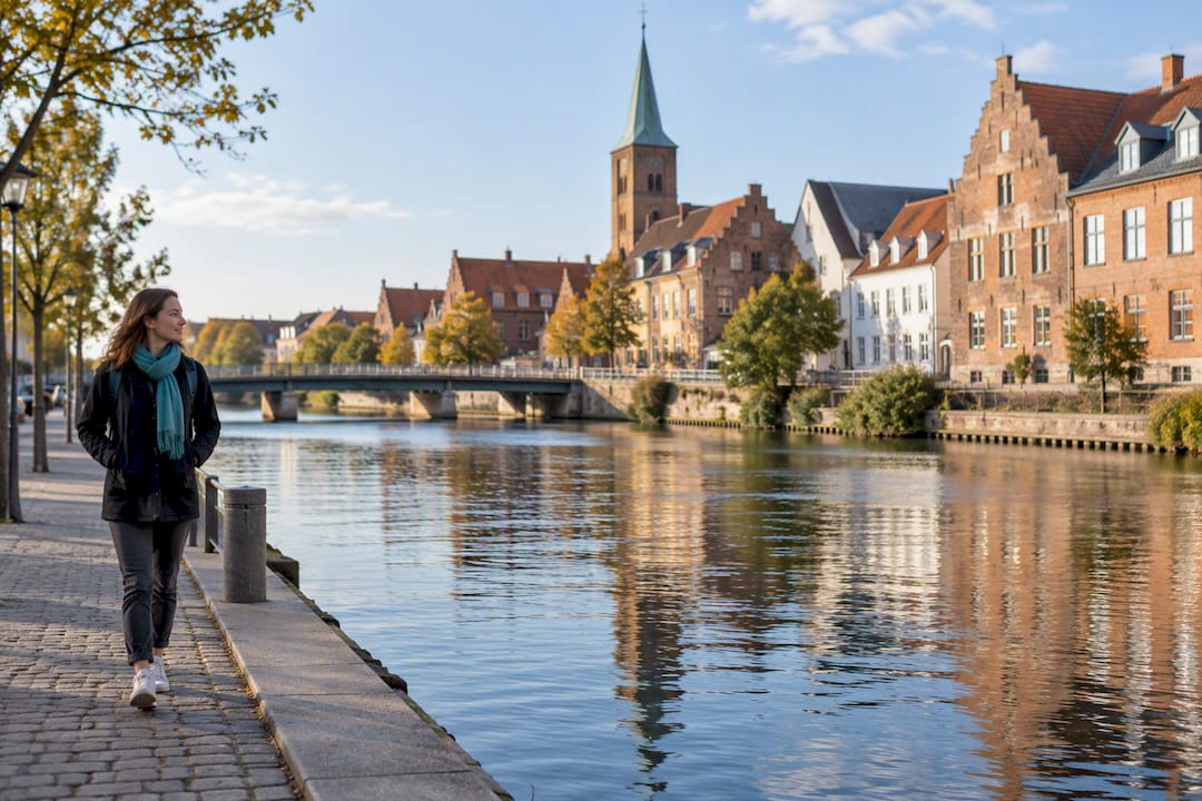 Randers Å og byens centrum på en weekendtur