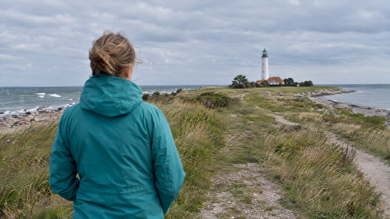 Gedser Odde med fyret og Østersøen